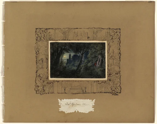 Das Schloss am Meer (Castle on the Sea) by Adolf Friedrich Teichs, drawing, 1800-1899