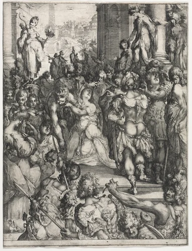 The Martyrdom of Saint Lucy by Jacques Bellange, print, 1610-1616