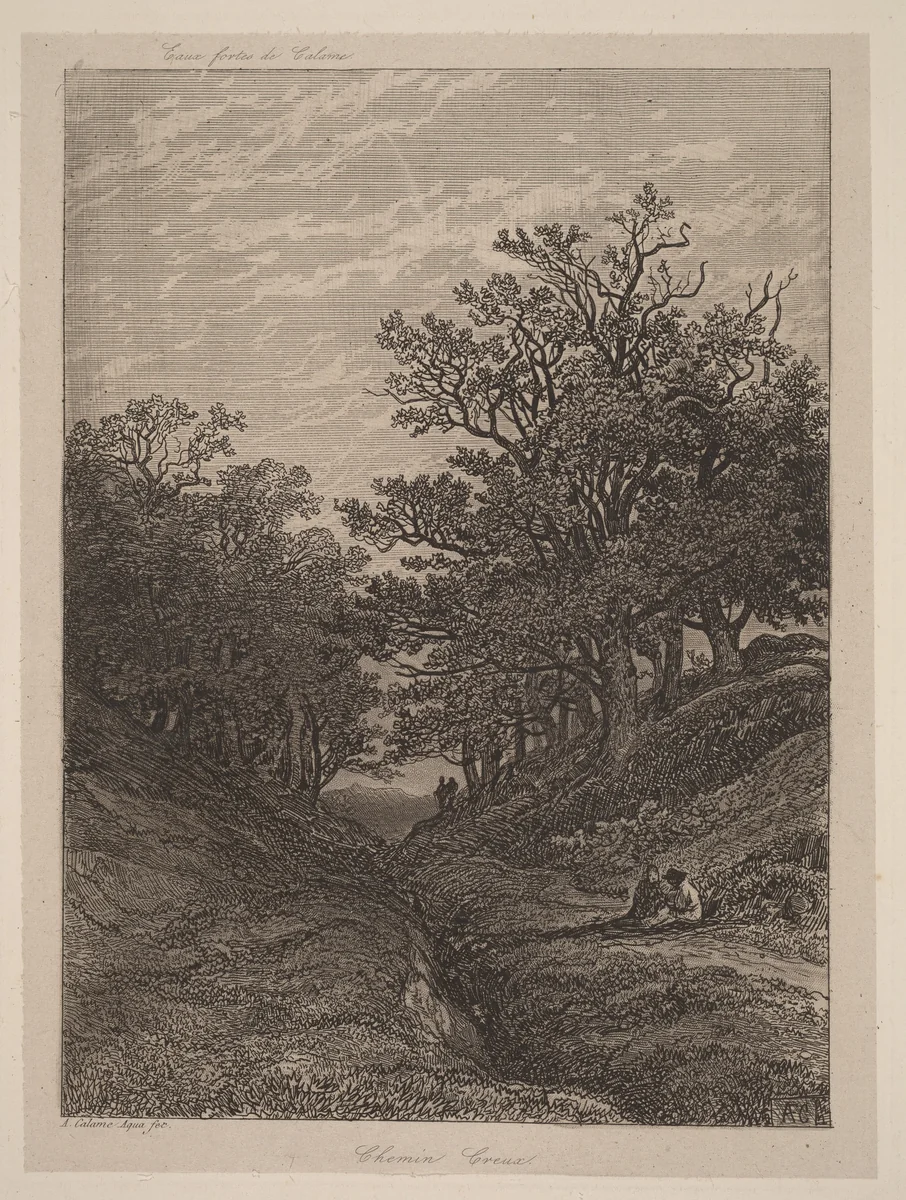 Chemin Creux by Alexandre Calame, portfolio, 1838-1850