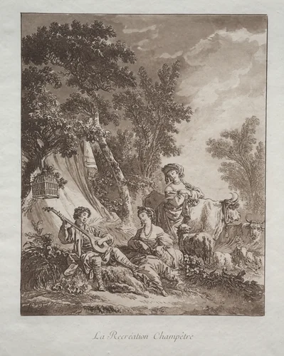 Rural Recreation by Jean Baptiste Le Prince, print, 1769