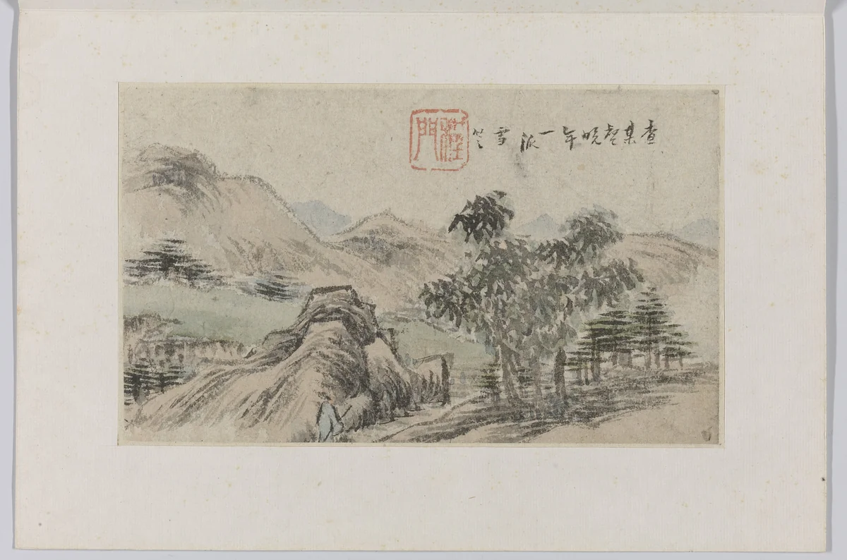 Landschap by Cheng Men, painting, 1850-1900