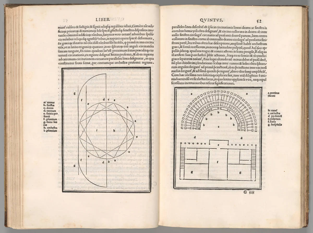 De Architectura by Marcus Vitruvius Pollio, artwork, 1511