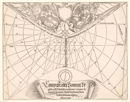 Zonnewijzer by anonymous, print, 1551