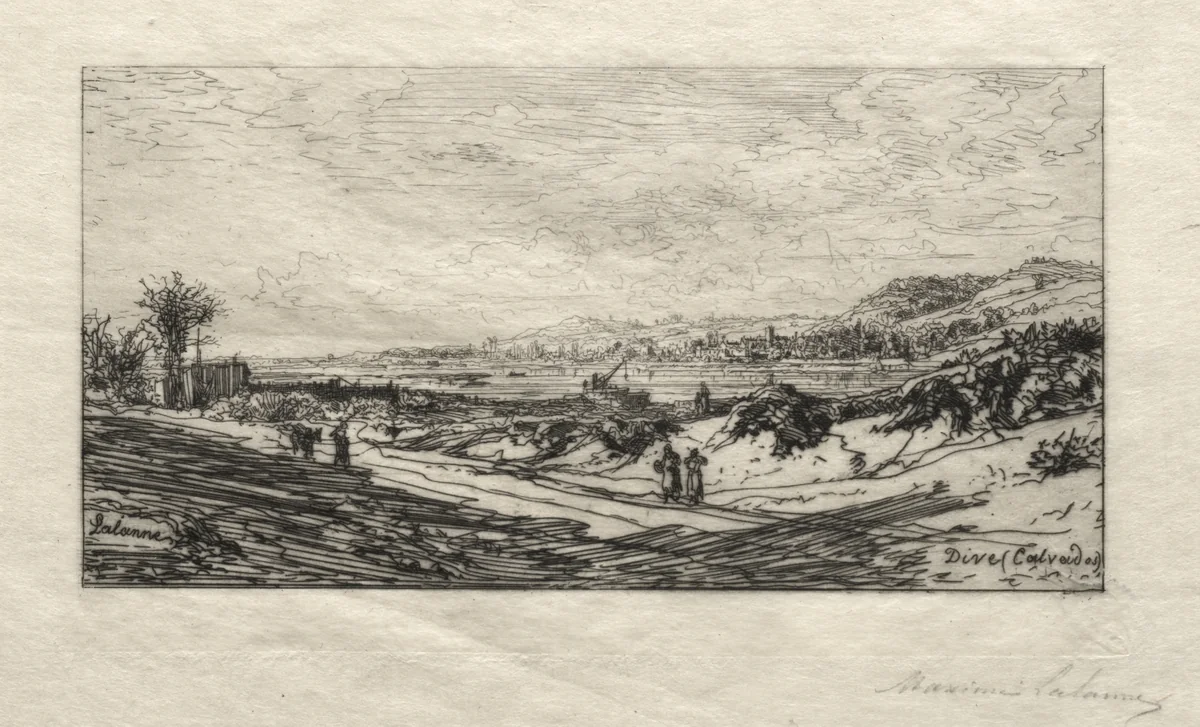 Dives (Calvados) by Maxime Lalanne, print, 1869
