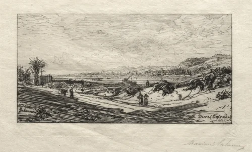 Dives (Calvados) by Maxime Lalanne, print, 1869