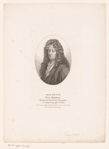 Portret van Jean Racine by Ambroise Tardieu, print, 1820-1828