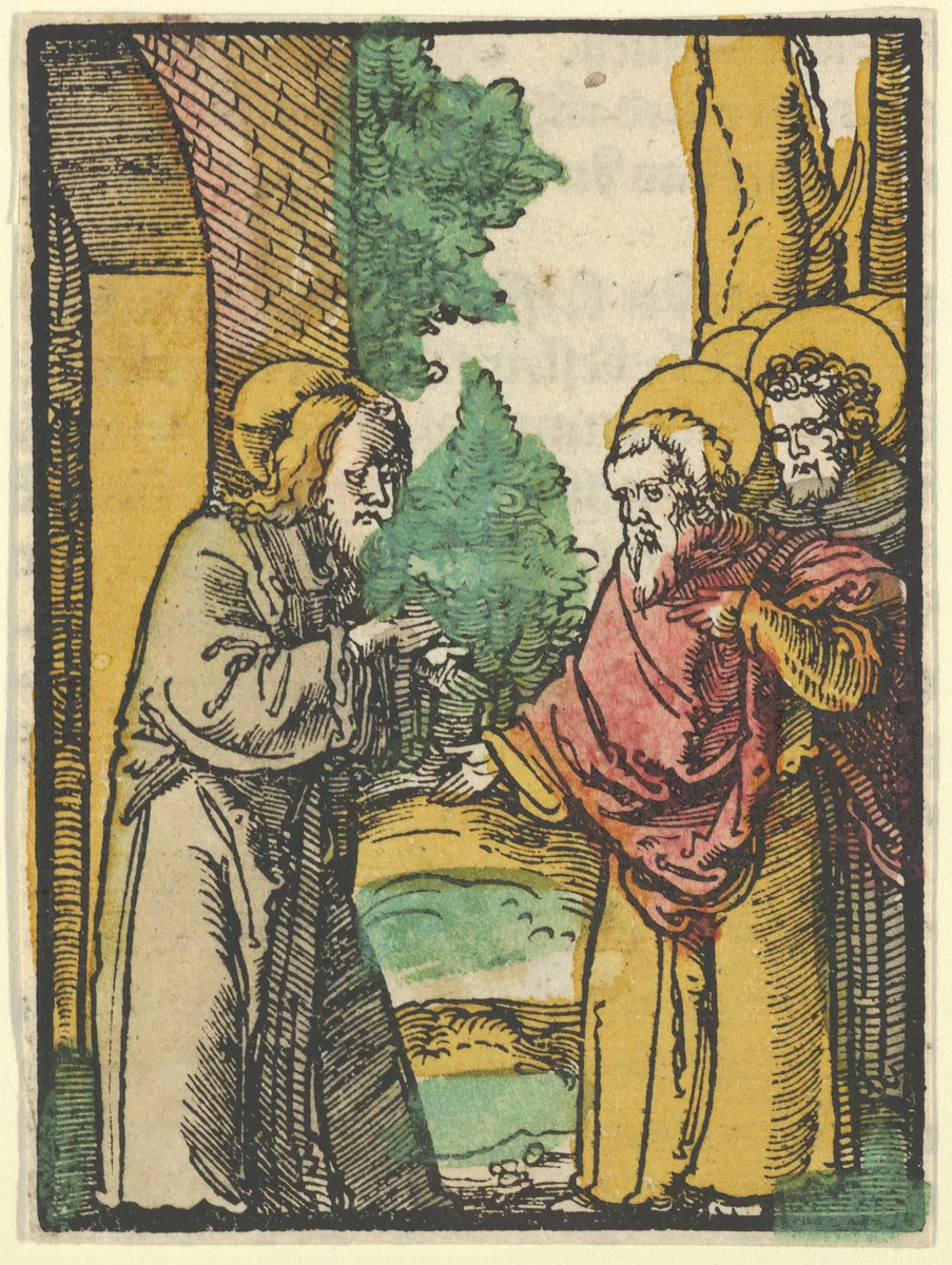 Christ Talking to the Disciples, 3, from Das Plenarium by Hans Schäufelein, print, 1517