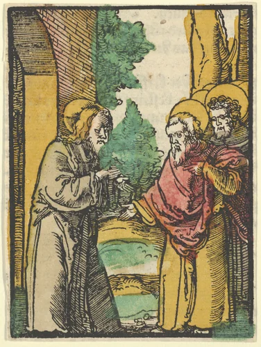 Christ Talking to the Disciples, 3, from Das Plenarium by Hans Schäufelein, print, 1517