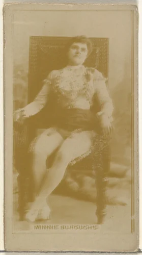 Minnie Buroughs, from the Actors and Actresses series (N145-8) issued by Duke Sons & Co. to promote Duke Cigarettes by W. Duke, Sons & Co., photograph, 1890-1895