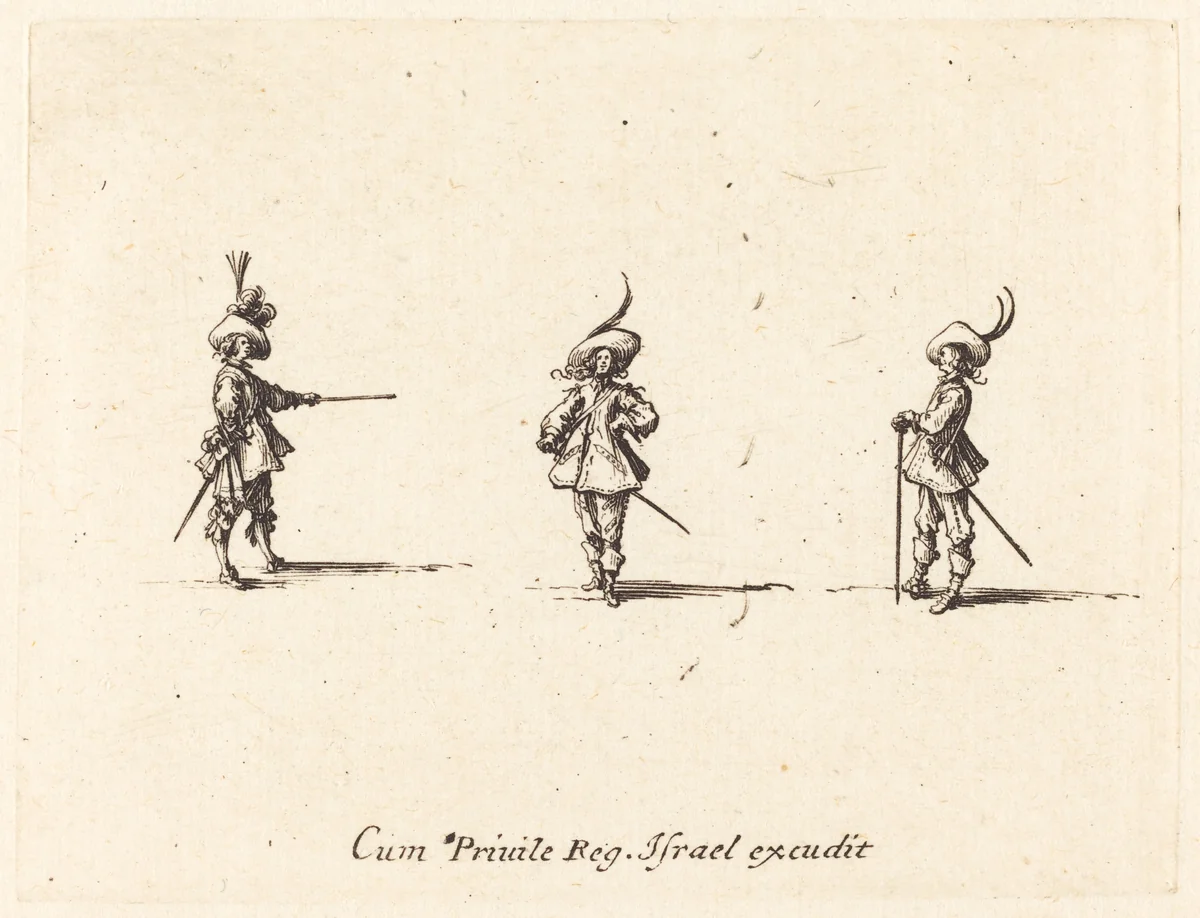 Unarmed Drill by Jacques Callot, print, 1634-1635