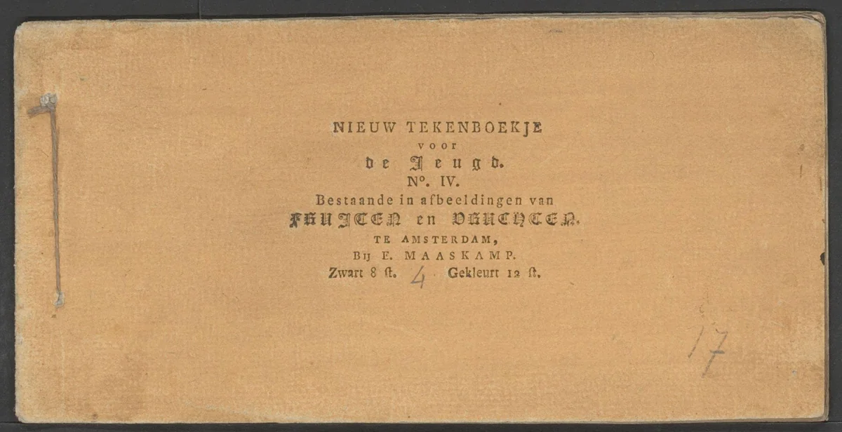 Tekenboekje met fruit en vruchten by anonymous, print, 1787-1834
