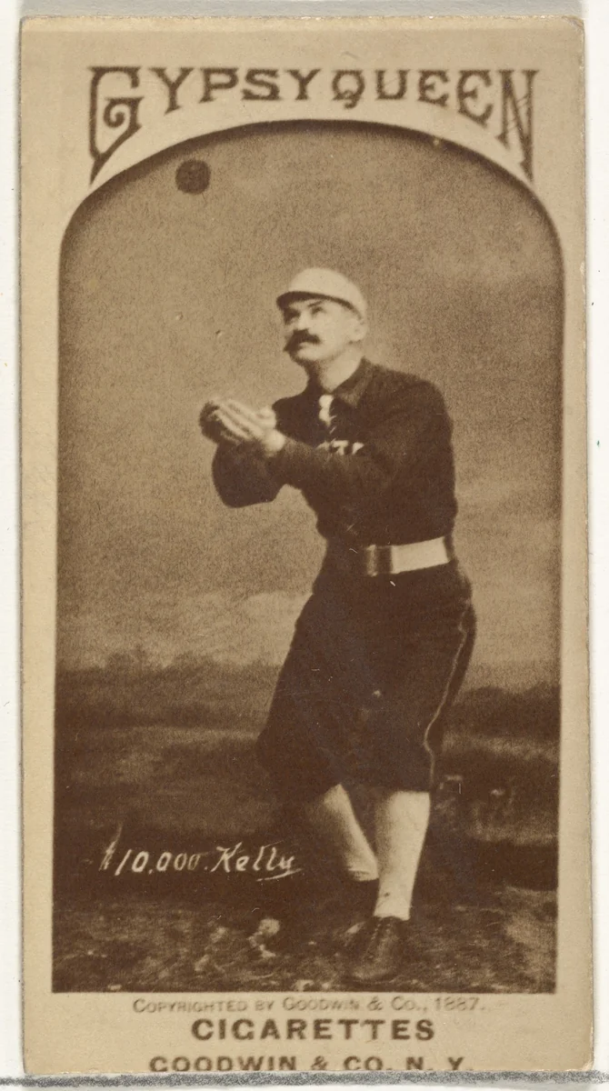 Michael Joseph "$10,000" Kelly, from the Old Judge series (N172) for Old Judge and Gypsy Queen Cigarettes by Goodwin & Company, photograph, 1887