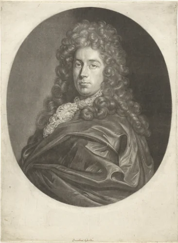 Zelfportret van Jacob Gole by Jacob Gole, print, 1680-1724