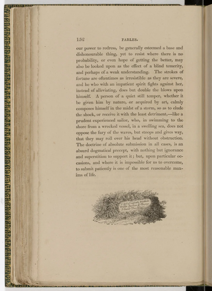 Tailpiece (page 152) from The Fables of Aesop by Thomas Bewick, illustrated book, 1818