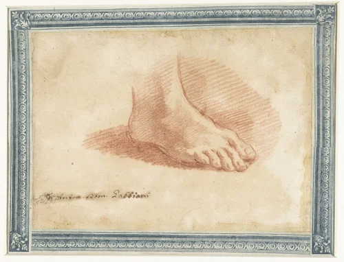 Studie van een voet by Anton Domenico Gabbiani, drawing, 1662-1726
