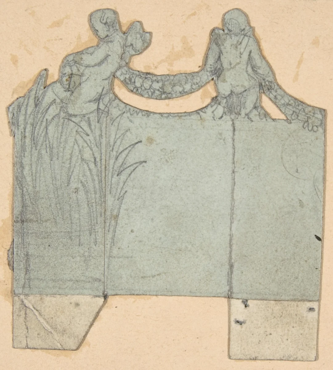 Design for a Stage Set at the Opéra, Paris by Eugène Cicéri, drawing, 1828-1890