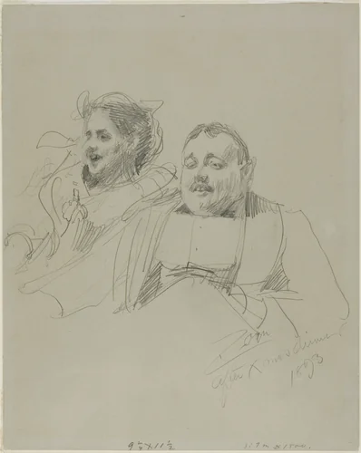 Mr. and Mrs. Raymond Johnson by Anders Zorn, drawing, 1893