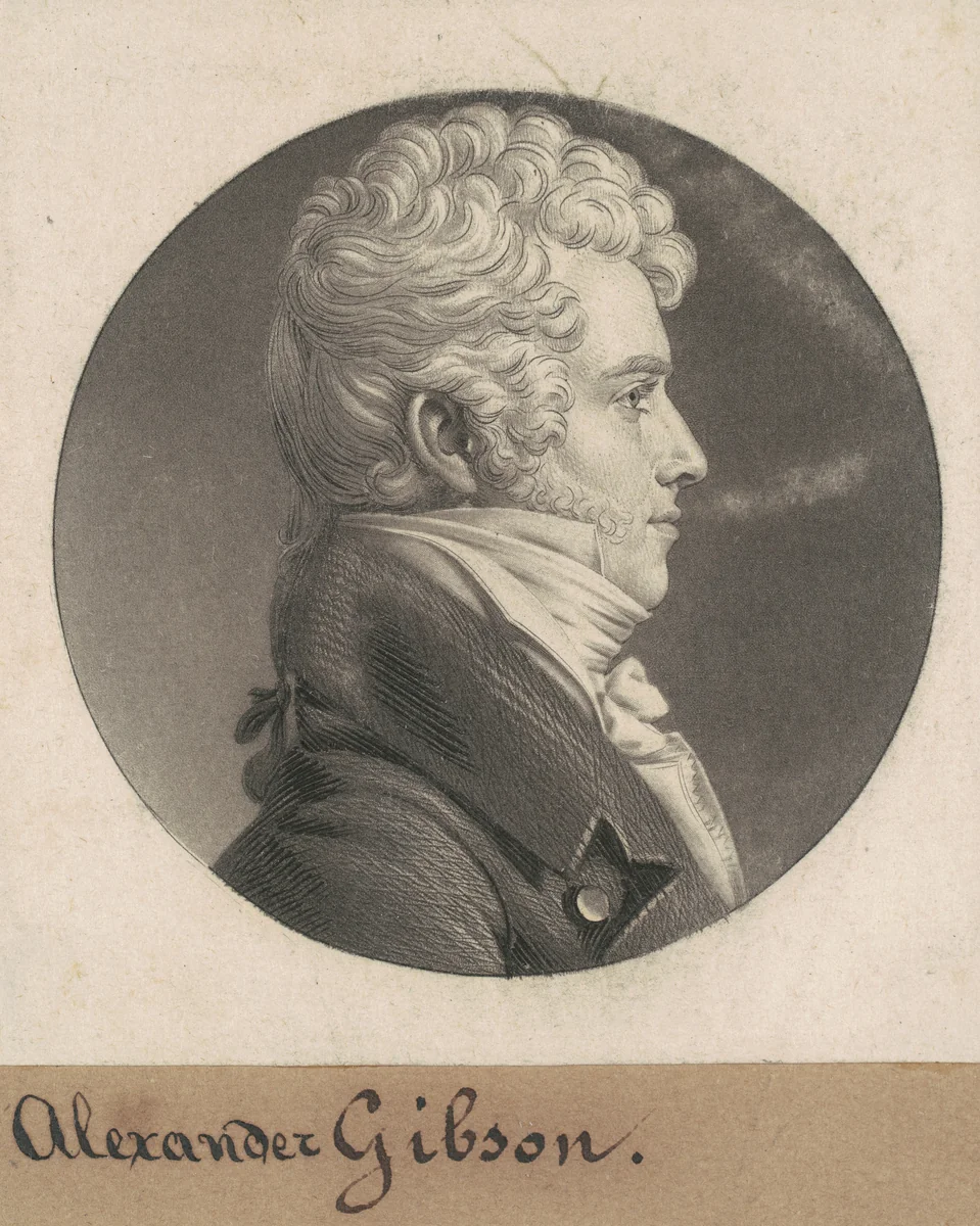 Alexander Gibson by Charles B. J. Févret de Saint-Mémin, print, 1808