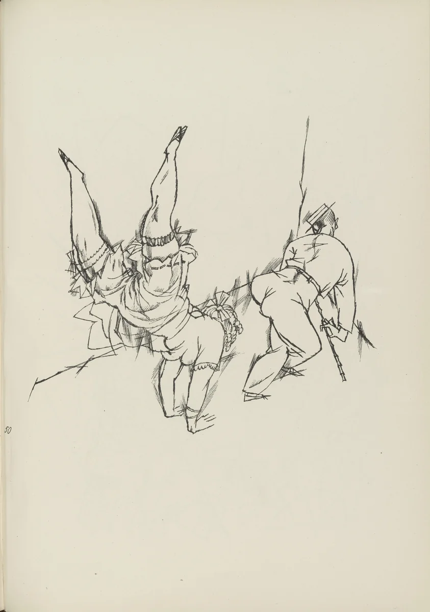 Akrobaten (plate, folio 62) from Ecce Homo by George Grosz, illustrated book, 1922