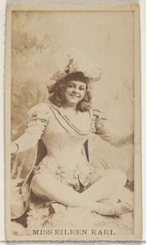 Miss Eileen Karl, from the Actors and Actresses series (N45, Type 8) for Virginia Brights Cigarettes by Allen & Ginter, photograph, 1885-1891