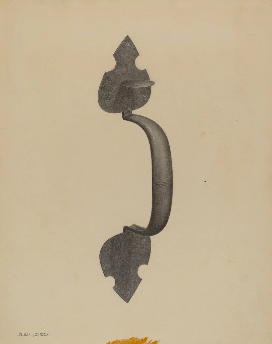 Door Handle with Thumb Press by Philip Johnson, index of american design, 1937