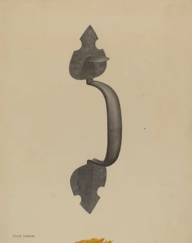 Door Handle with Thumb Press by Philip Johnson, index of american design, 1937