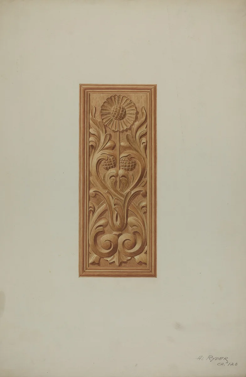 Furniture Panel by Albert Ryder, index of american design, 1939
