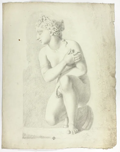 Statue of Crouching Venus by John Downman, drawing, 1774