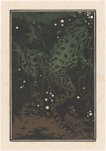 Zwemmende kikker by Julie de Graag, print, 1887-1924