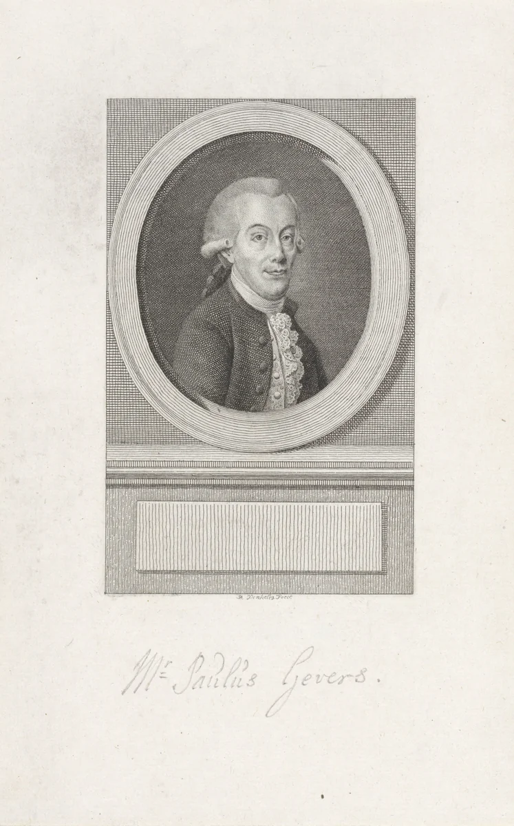 Portret van Paulus Gevers by Reinier Vinkeles, print, 1786-1809