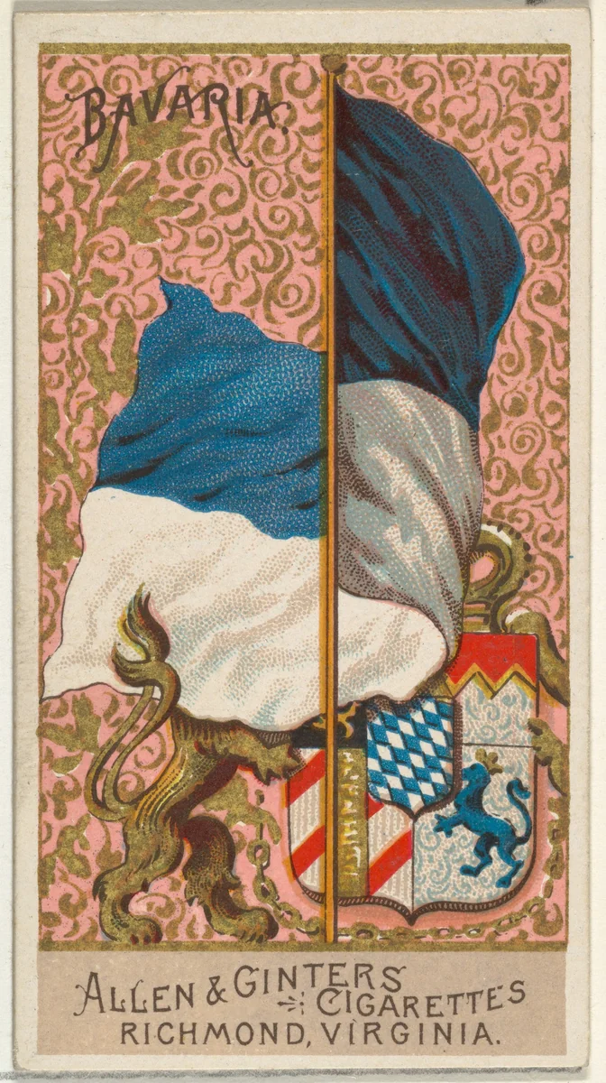 Bavaria, from Flags of All Nations, Series 2 (N10) for Allen & Ginter Cigarettes Brands by Allen & Ginter, print, 1890