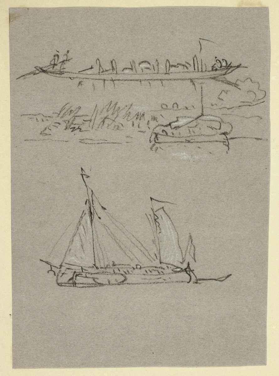 River Scenes by William Alfred Delamotte, drawing, 1795-1863