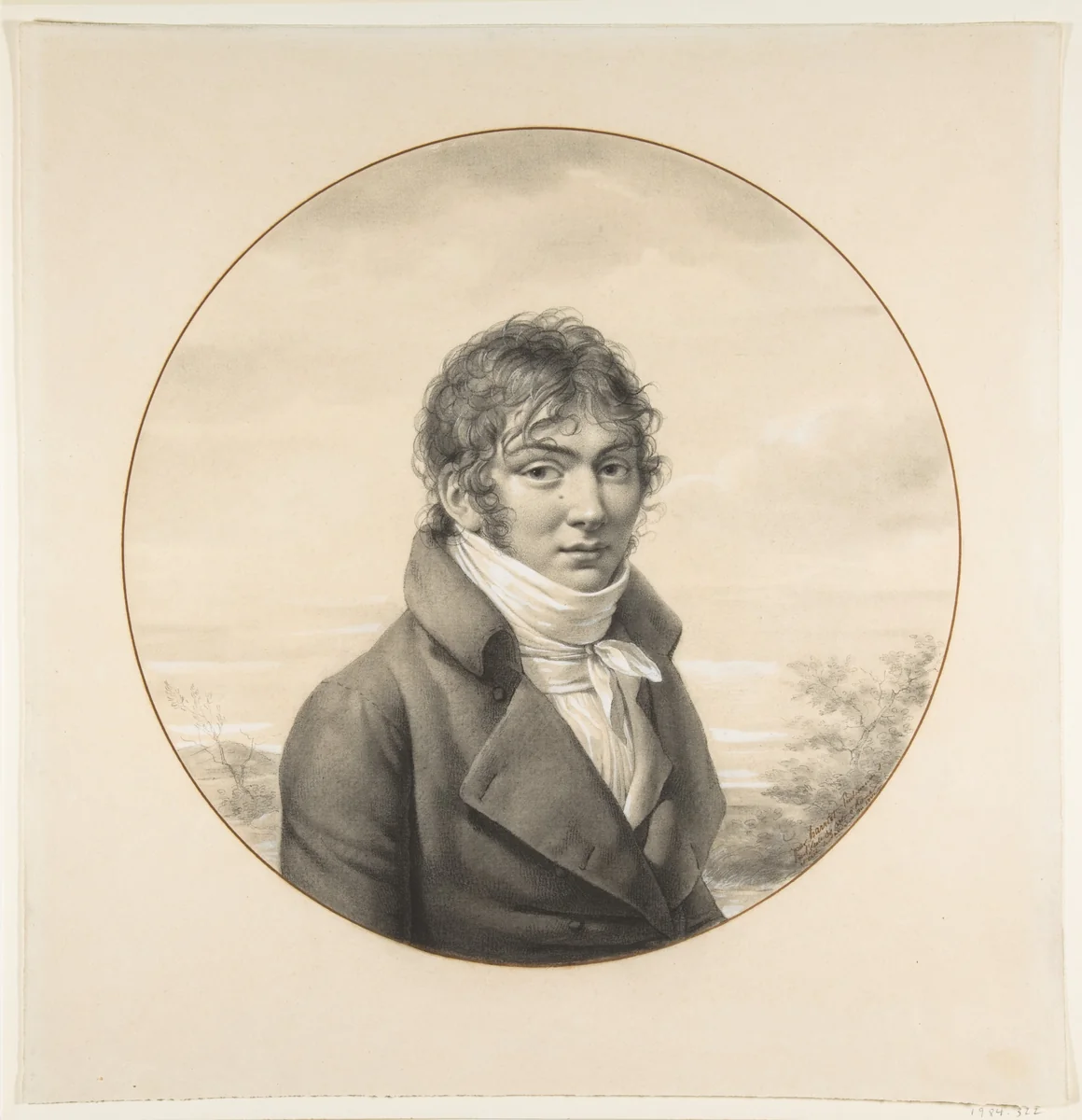 Portrait of a Young Man by Fulchran Jean Harriet, drawing, 1802