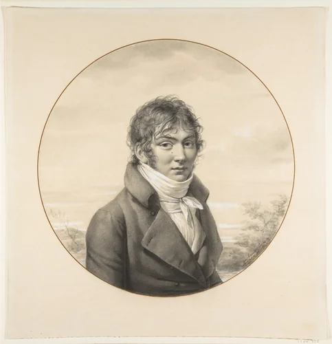Portrait of a Young Man by Fulchran Jean Harriet, drawing, 1802