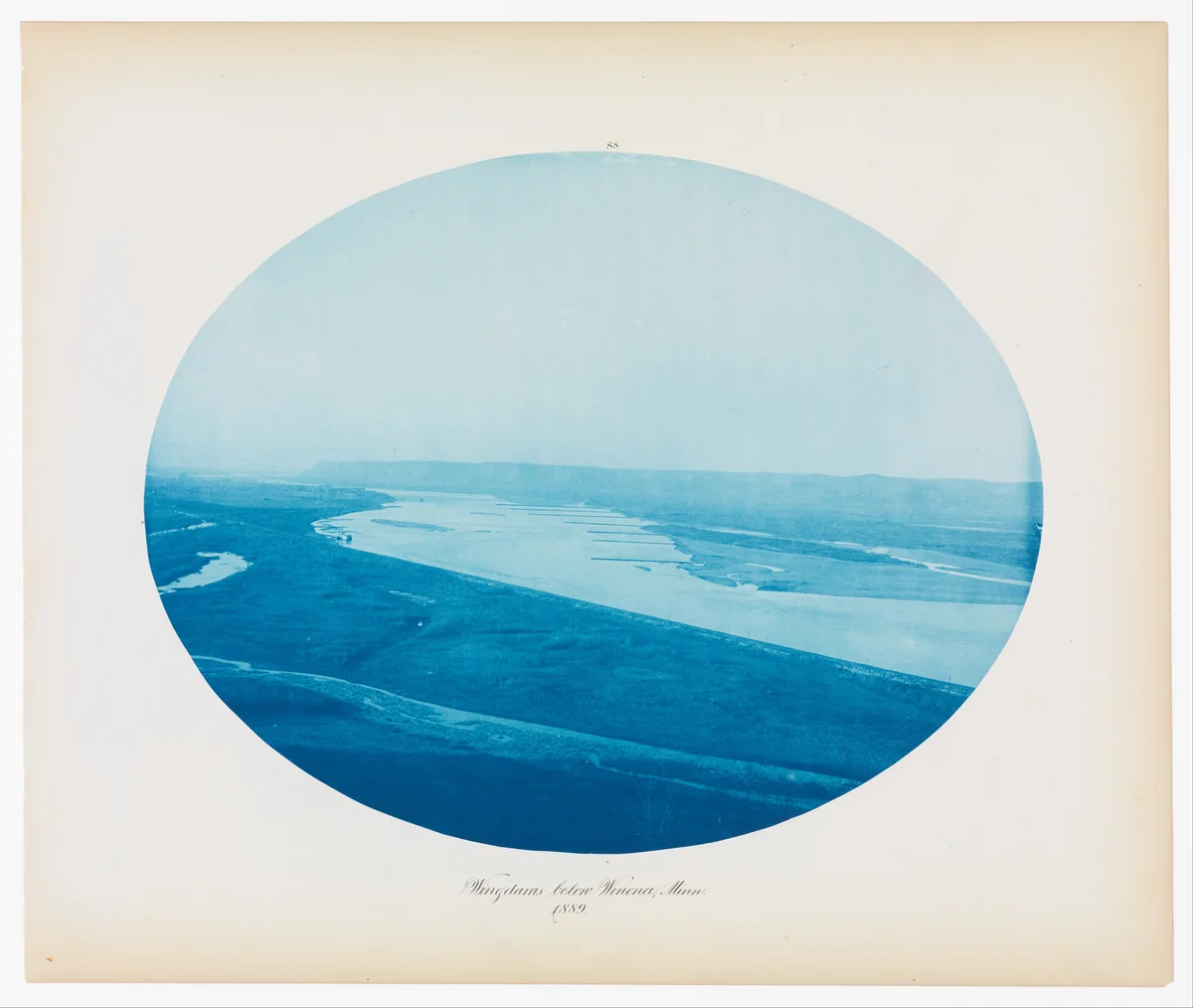 No. 88. Wingdams below Winona, Minnesota by Henry P. Bosse, photograph, 1889