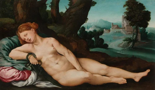 The Dying Cleopatra by Unknown, painting, 1520-1524