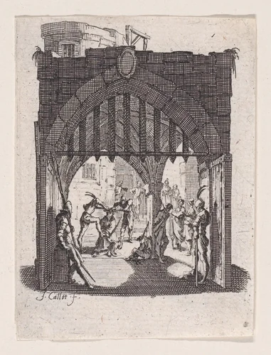 Le Couronnement d'Épines (The Crowning with Thornes), from "La Petite Passion" (The Little Passion) by Jacques Callot, print, 1624-1625