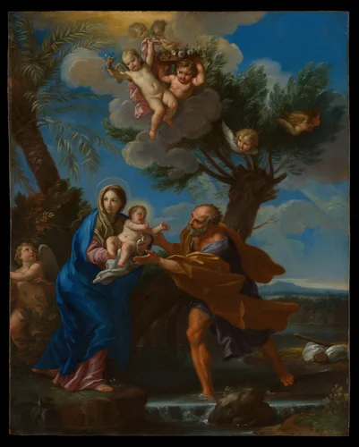 The Flight into Egypt by Carlo Maratti, painting, 1659-1669
