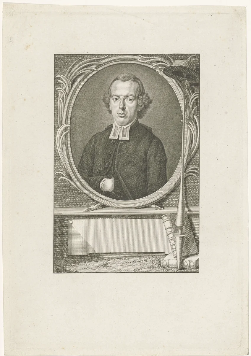 Portret van Hendrik Bergh by Abraham Jacobsz. Hulk, print, 1785
