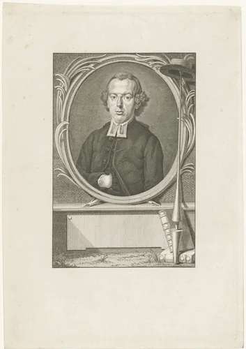 Portret van Hendrik Bergh by Abraham Jacobsz. Hulk, print, 1785