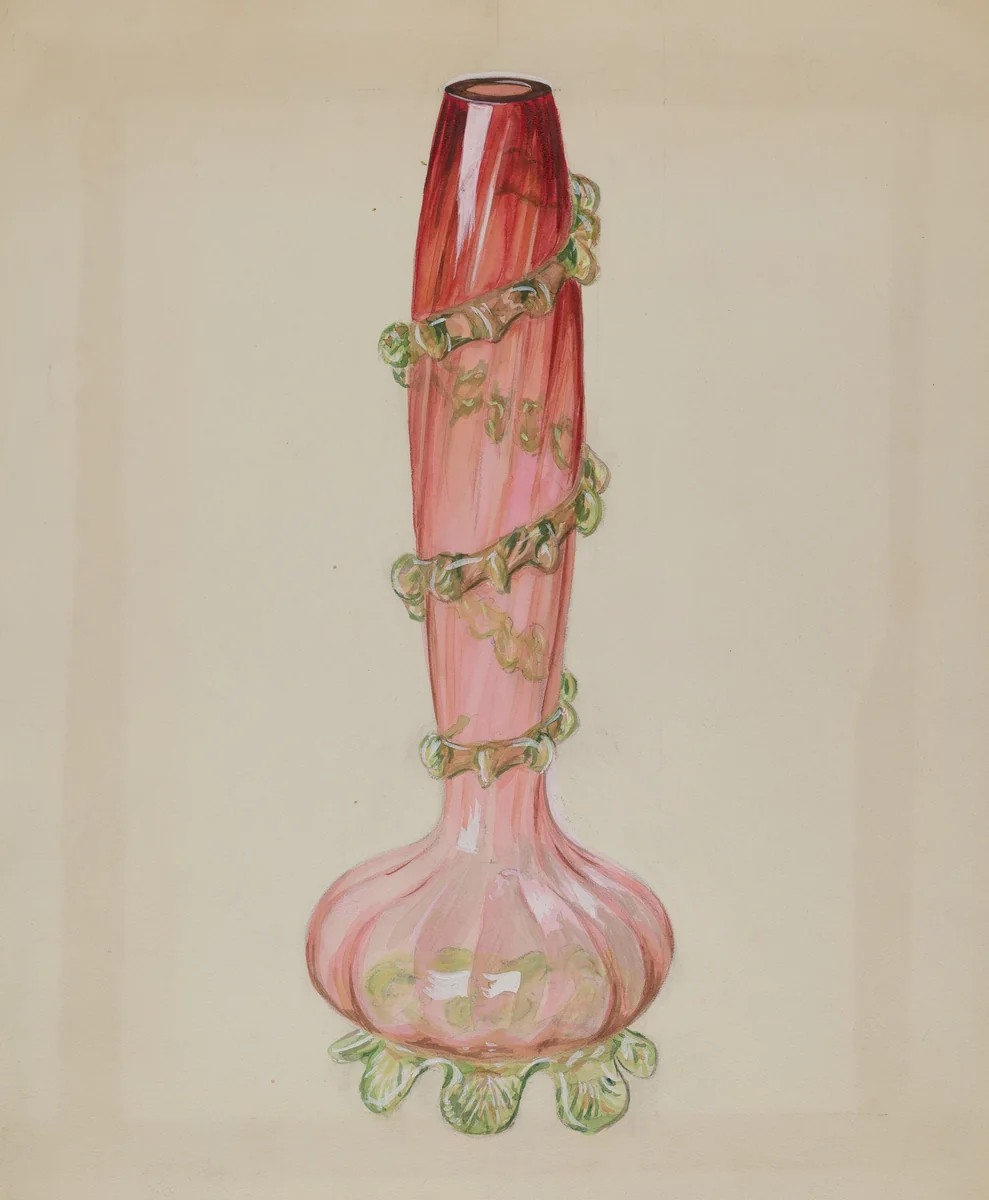 Ruby Vase by Robert Stewart, index of american design, 1936