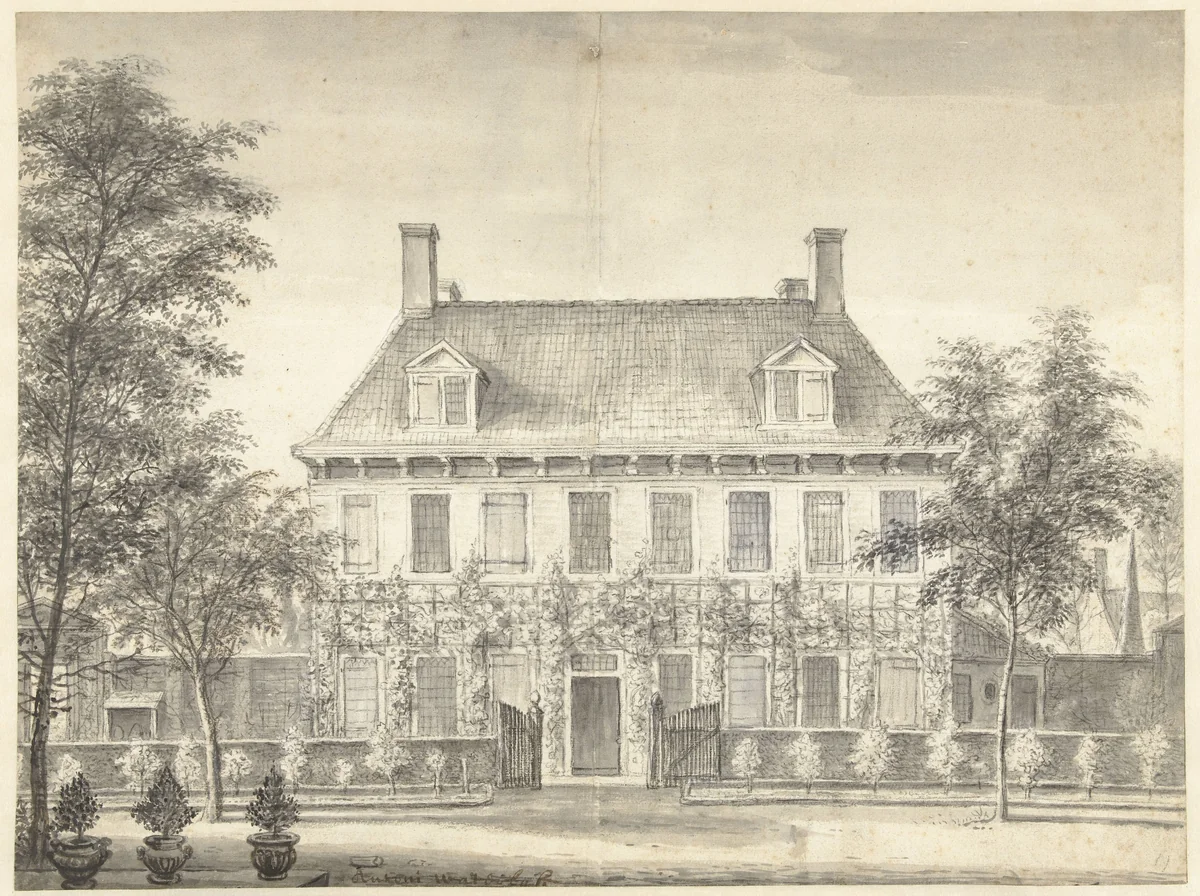 Hofstede Spruytenburg by Anthonie Waterloo, drawing, 1619-1690