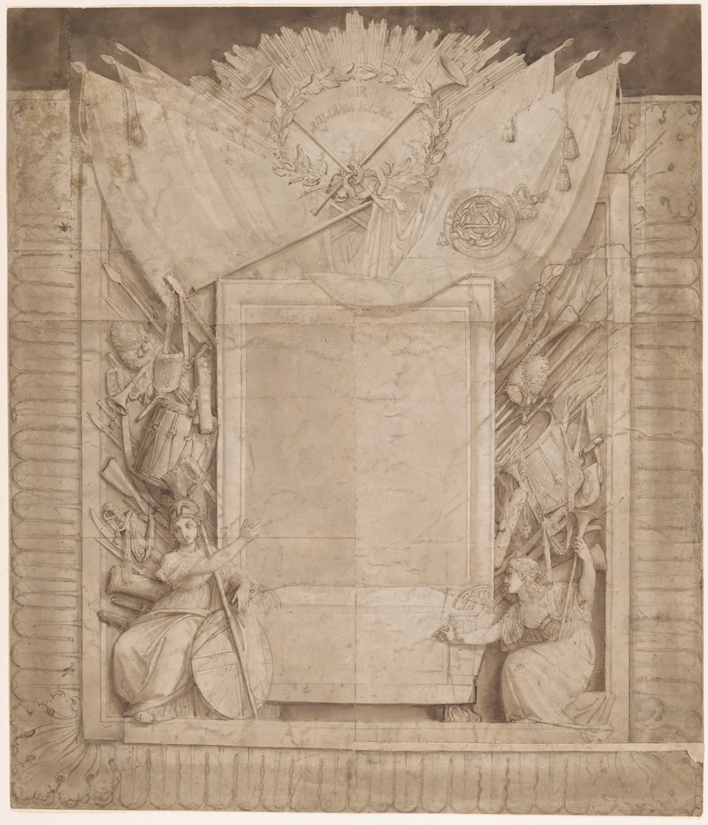 Design for a memorial to Sir William Myers by Thomas Stothard, drawing, 1811