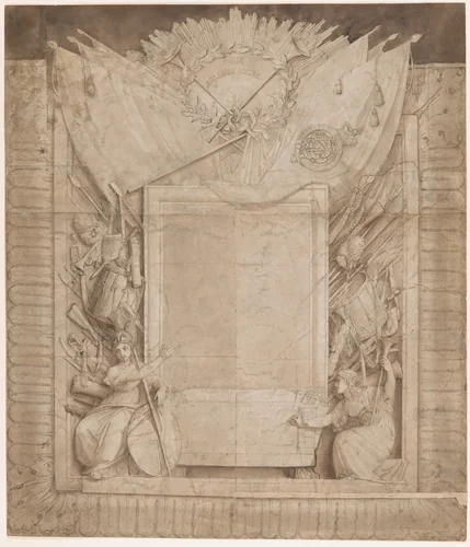 Design for a memorial to Sir William Myers by Thomas Stothard, drawing, 1811