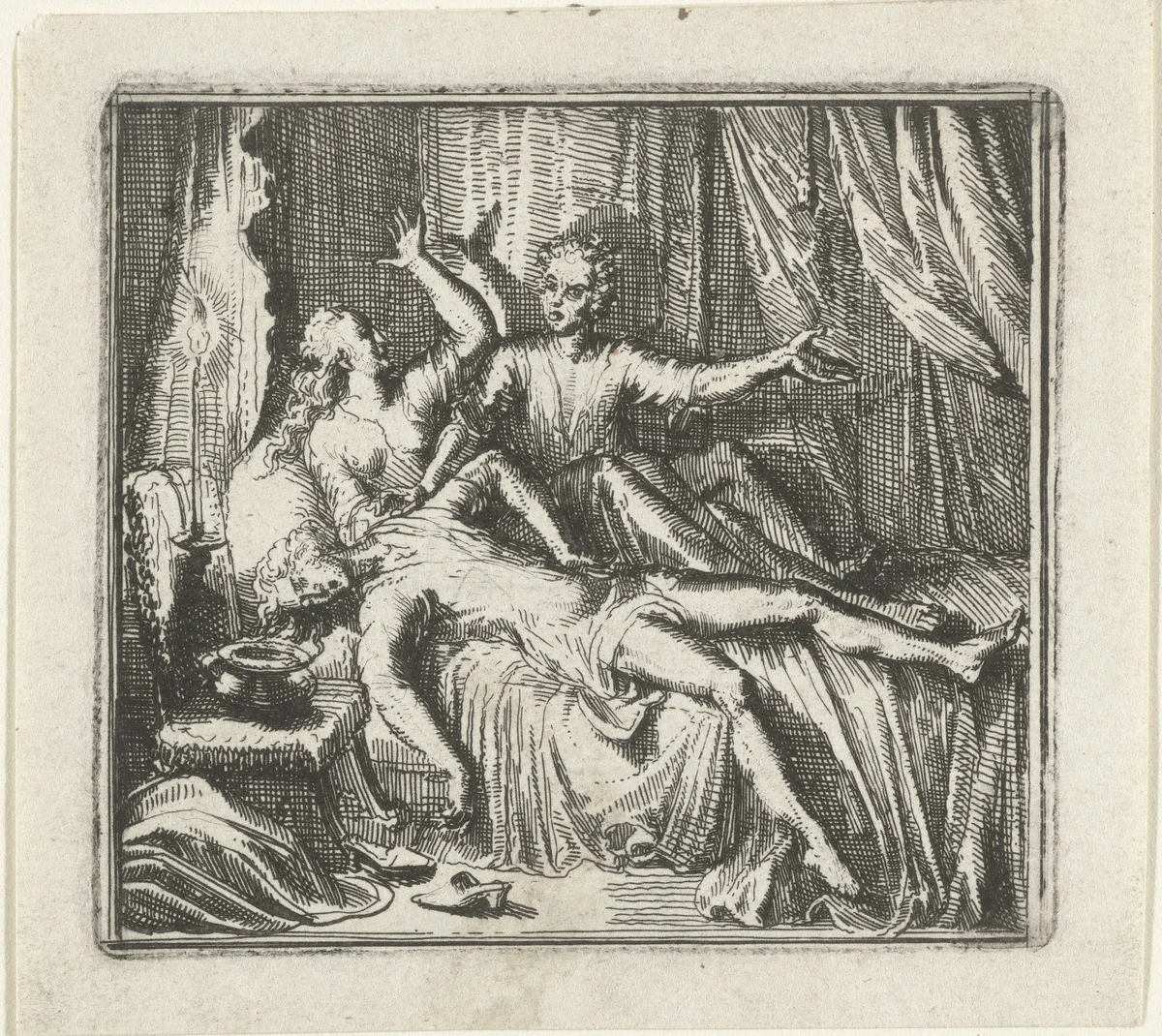 Illustratie voor de Decamerone van Boccaccio by Romeyn de Hooghe, print, 1697