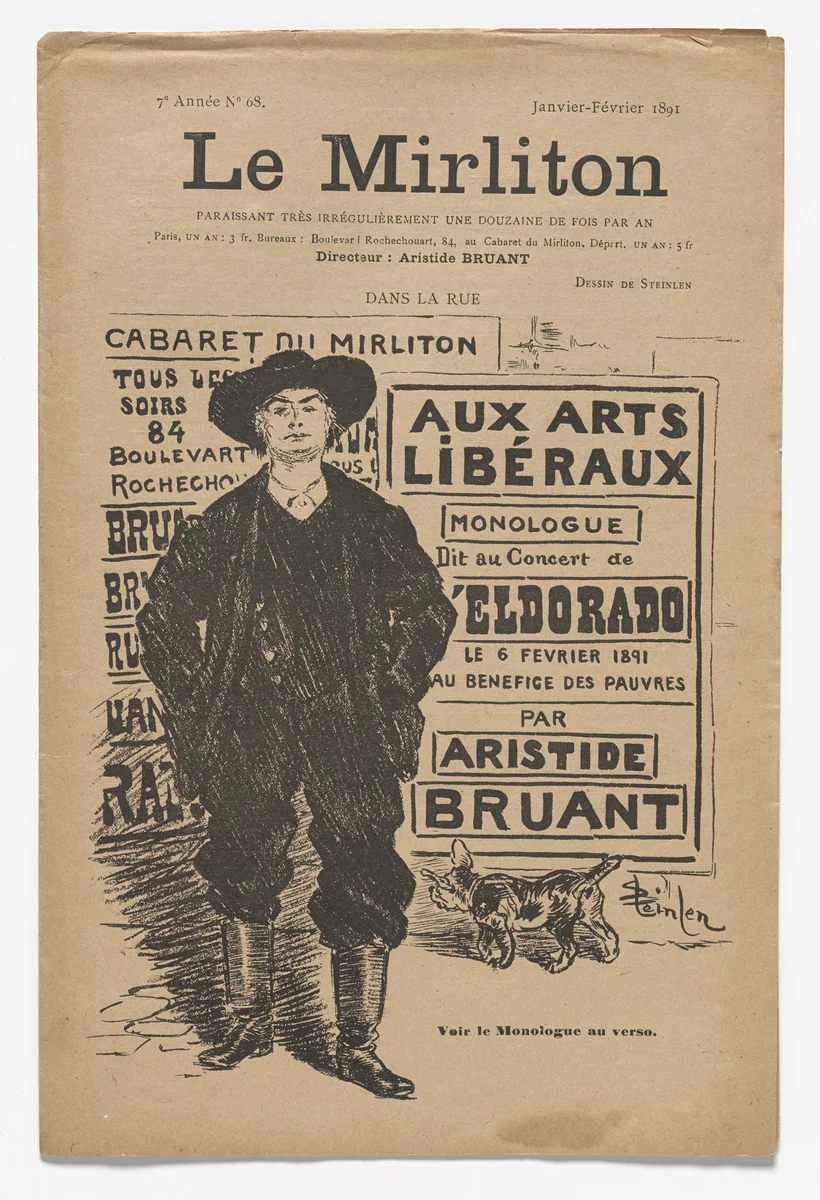 Le Mirliton, no. 68 by Théophile-Alexandre Steinlen, periodical, 1891