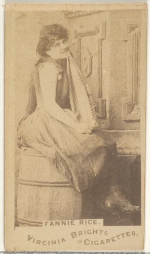 Fanny Rice, from the Actors and Actresses series (N45, Type 1) for Virginia Brights Cigarettes by Allen & Ginter, photograph, 1885-1891