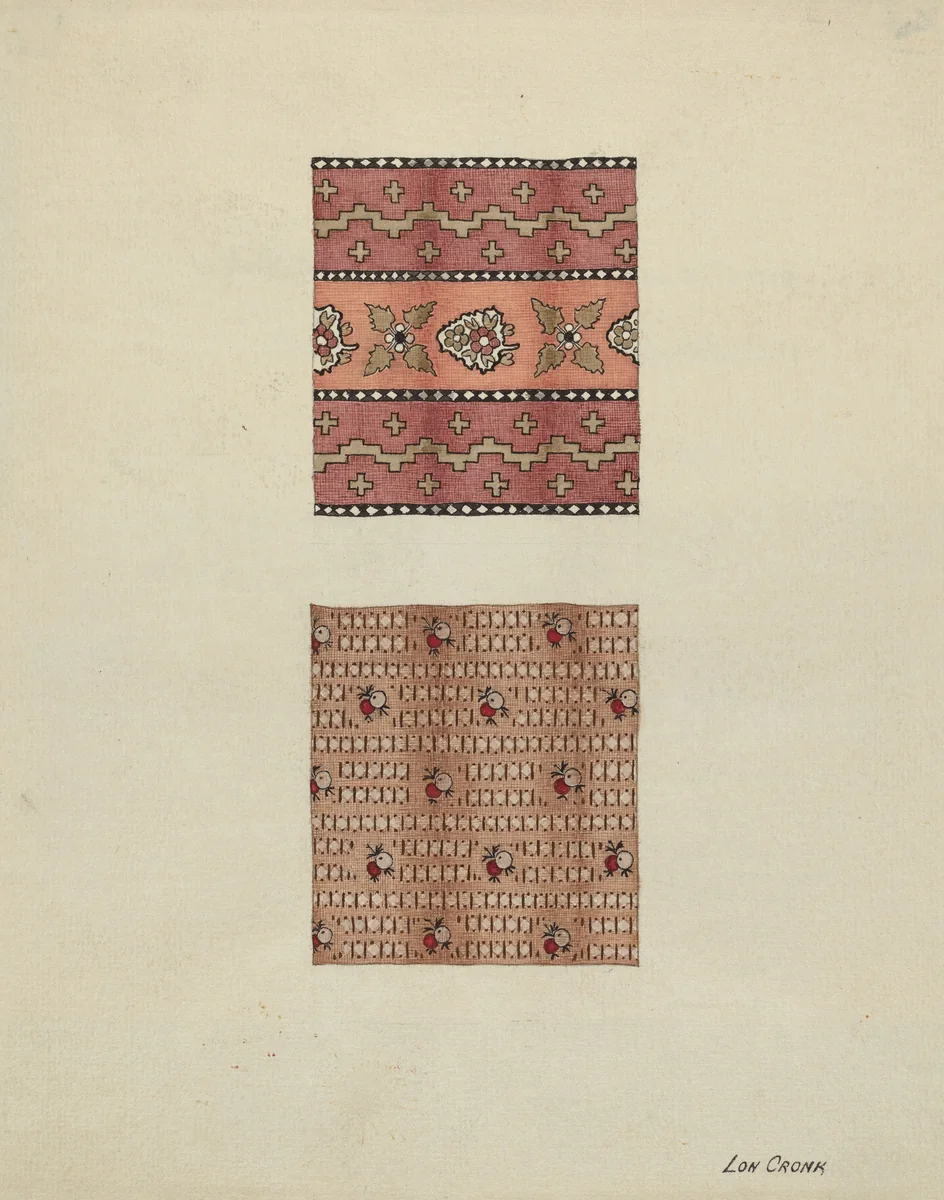 Printed Cotton by Lon Cronk, index of american design, 1935-1942