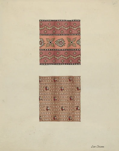 Printed Cotton by Lon Cronk, index of american design, 1935-1942