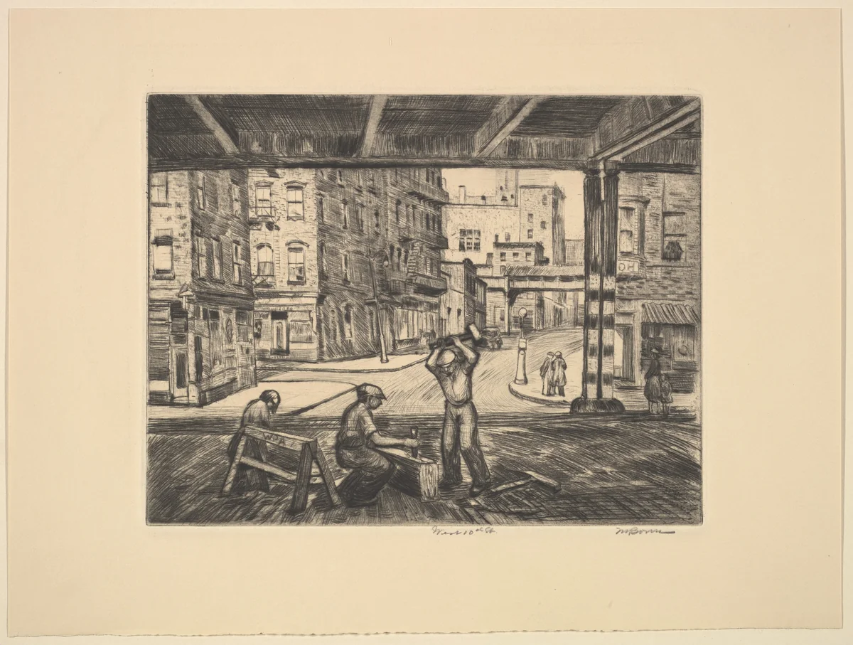 West 10th Street by Mortimer Borne, print, 1935-1943